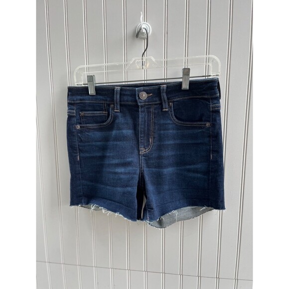 American Eagles 4 Juniors Next Level Stretch Jean Shorts Dk Blue Hi-Rise Shortie - Picture 1 of 6